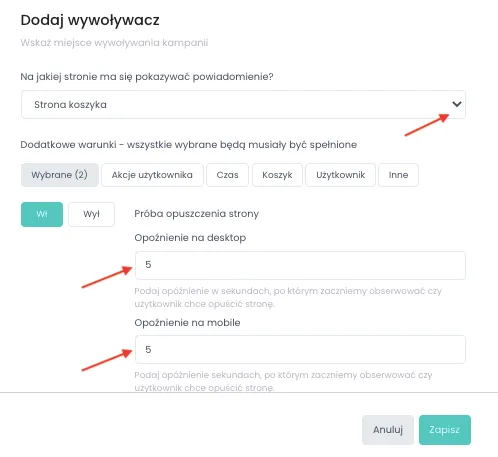 Właściwości wywoływacza
