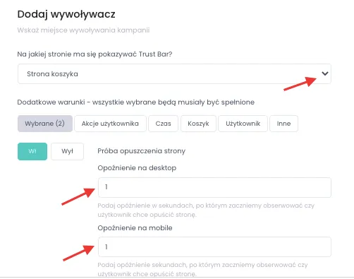 Instrukcja ustawienia wywoływacza
