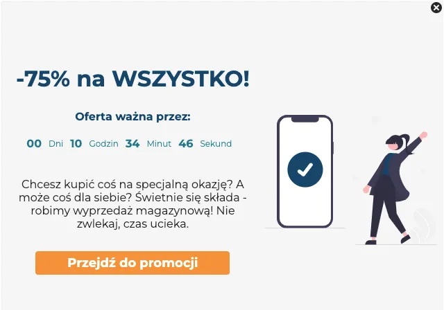 Pop-up wykorzystujący efekt FOMO