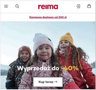 top bar na stronie reima